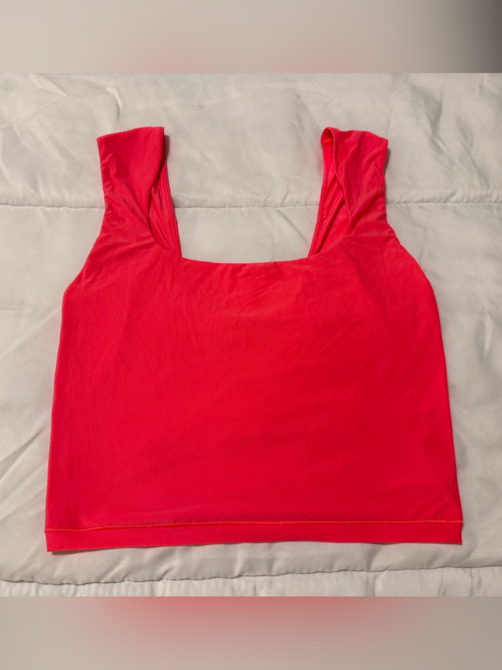 aerie Square Neck Tank Top in Hot Pink